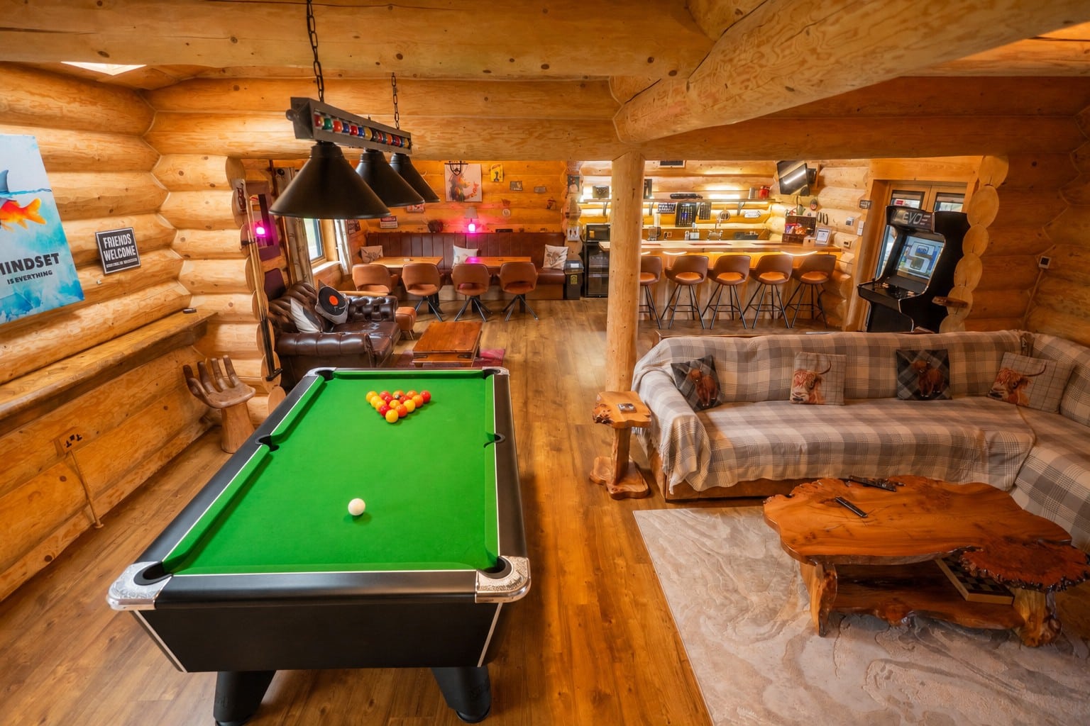 Log Cabin Pool Table